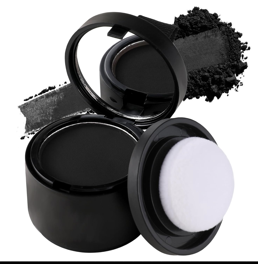 Polvo corrector para ocultar canas a prueba de sudor